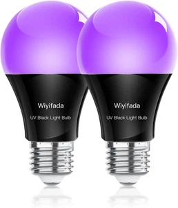 2pack Led Ultraviolet Black Light Uv Bulb Glow in the Dark Ultra Violet Neon NEW - Picture 1 of 12