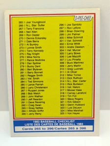 1983 O-Pee-Chee -Checklist - 265-396 - Baseball - #349 - - Bild 1 von 6