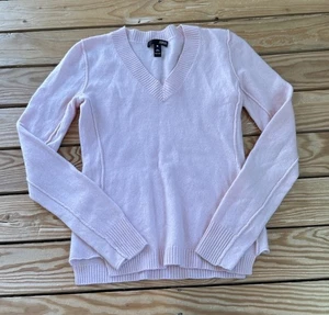 Aqua Cashmere Women’s V Neck Sweater Size XS Pink G12 - Picture 1 of 7