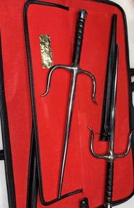 Paar Sai umwickelte Griffe Kampfsport Karate gebraucht im Etui von Jahrhundert - Bild 1 von 10