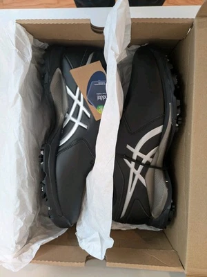 Zapatos de golf Asics Gel-Ace Pro M para hombre, impermeables negros/plateados nuevos en caja talla 11 Foto 1 de 4