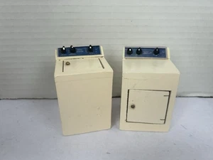 Vintage Holz Puppenhaus Miniatur Waschmaschine und Trockner Set - Bild 1 von 6