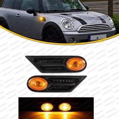 Amber LED Side Marker Lights Lamps For 07-13 Mini Cooper R55 R56 R57 R58 R59 - Image 1 of 4
