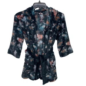 NWT New Cat & Jack Boys XS 4/5 Super Soft Black Galaxy Stars Robe w Belt - Picture 1 of 4