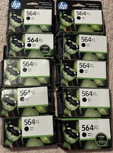 10 - HP 564xl Black Ink Cartridge - Damaged Open Boxes - Picture 1 of 4