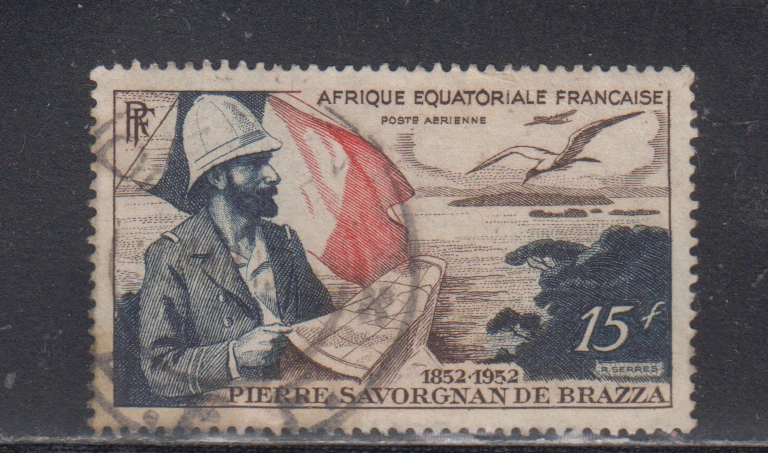 FRENCH EQUATORIAL AFRICA  :  1951 - USED  - SCOTT # C35  AIR MAIL - Image 1 of 1