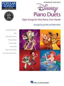 Disney Piano Duets Hal Leonard Student Popular Songs Movie Sheet Music Book - Picture 1 of 1