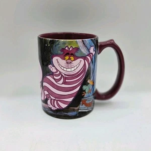 Vintage Disney Parks CHESHIRE CAT Mug Alice in Wonderland MIRROR BIRD Retired - Picture 1 of 8