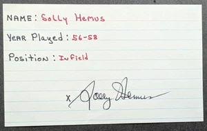 Solly Hemus - 1949 Debut Autographed Index Card- Deceased 2017 - Picture 1 of 1
