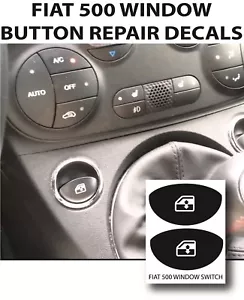 Fits FIAT 500 Button Restore Decals for Window Peeling Worn Button Fix - Foto 1 di 3
