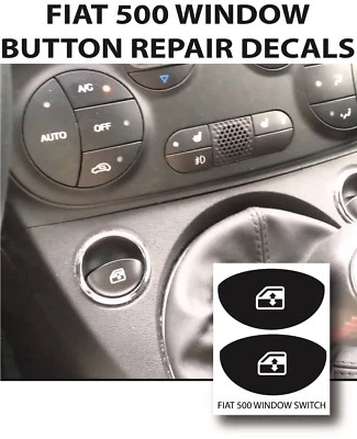 Fits FIAT 500 Button Restore Decals for Window Peeling Worn Button Fix - Image 1 of 3