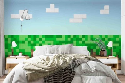 3D Bausteine Quadrat Rechteck Tapete Wandgemälde Fototapete Wandaufkleber 1605 - Bild 1 von 4