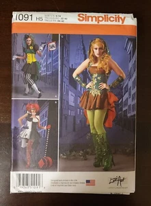 Sewing Pattern Simplicity 1091 Costume Cosplay Harley Quinn Poison Ivy Joker - Picture 1 of 2