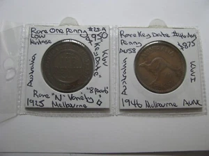 1925 1946 Penny Set Extra fine - About Uncirculated 2 Coin set Rare Hard years - Bild 1 von 6