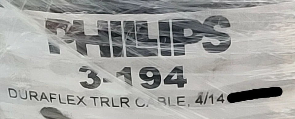 Phillips Industries 14/4C Duraflex Automotive Trailer Cable SAE J1128 Black/25ft - Image 1 of 4