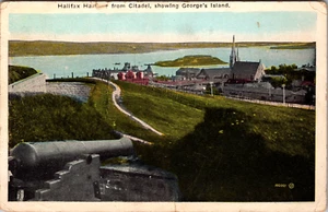 ALTE POSTKARTE "HALIFAX HAFEN VON ZITADELLE, NOVA SCOTIA" - Bild 1 von 2