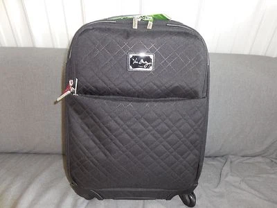 Vera Bradley Classic Black 22" Spinner Suitcase Luggage-New #14387-081 $300 MSRP - Image 1 of 4