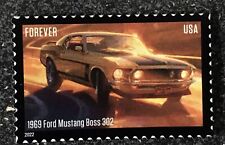 2022USA #5715 Forever - Pony Cars - 1969 Ford Mustang Boss 302 - Single  Mint