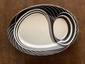 Homer Laughlin optical illusion oval china serving dish 12.5” x 9” x 1.5” USA - Picture 1 of 2