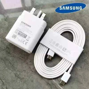 Genuine 45W Super Fast Charger Adapter Plug & Cable For Samsung Galaxy S24 S25+ - Picture 1 of 11