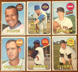 1969 Topps Baseball 6-Card "Stars Value Set" Beauty