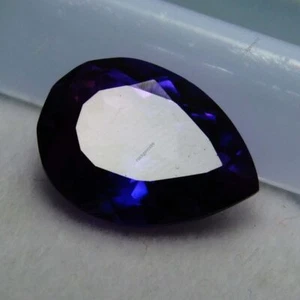 7 Ct NATURAL Extremely Rare PURPLE Tanzanite PEAR Cut CERTIFIED Loose Gemstone - Picture 1 of 4