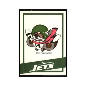 New York Jets 1983 NFL Properties Huddles Football Card NM - Picture 1 of 3