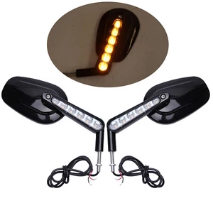 Motorcycle LED Turn Signals Rearview Mirrors For Harley Davidson Sportster 1200 - Picture 1 of 14
