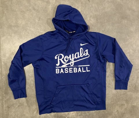 Nike Kansas City Royals Baseball Therma Fit Mens XL MLB Hoodie Sweatshirt KC Cover