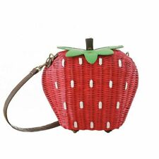 Women Straw Bags  Shoulder Bag Lady Strawberry Vintage Rattan Weave Handbag 