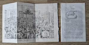 Vista de pájaro de la sociedad 1 a 16 grabados antiguos vintage - Imagen 1 de 16