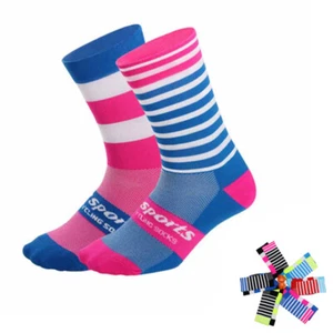 Calcetines de ciclismo profesional para hombre y mujer Montar bicicleta Deportes Calcetines al tobillo XC MTB BMX Rosa - Imagen 1 de 4