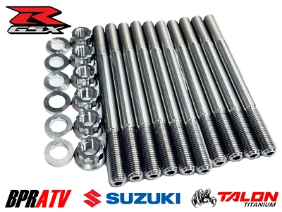 GSXR 1300R Hayabusa Titanium Head Studs Best Strongest Ti Cylinder Stud Bolt Kit - Image 1 of 4