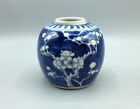 Antique Chinese Ginger Jar double blue circle mark in the Prunus Blossom pattern