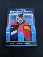 2022 PRESIDENTS CHOICE IN THE CREASE CURTIS MCELHINNEY #ed 9/10 STICK & MEMO