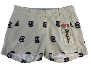 Ovation Women's South Carolina Gamecocks Game Changer Stadium Shorts Khaki New 8 - Picture 1 of 5