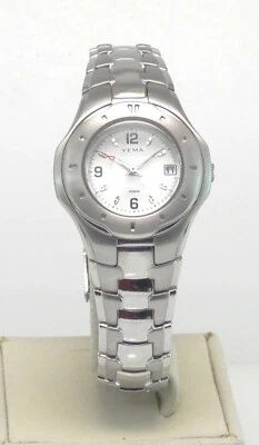 Reloj de buceo de cuarzo plateado para mujer YEMA BY SEIKO YM-780 10 CAJEROS AUTOMÁTICOS *NUEVO/RARO* Foto 1 de 4