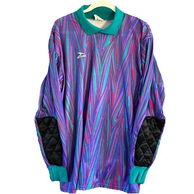 Camiseta de fútbol de portero Score para hombre XL coloridas coderas psicodélicas hechas en EE. UU. Foto 1 de 4