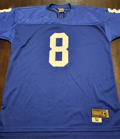 VINTAGE NCAA Majestic Varsity Traditions #8 STEVE YOUNG BYU FOOTBALL JERSEY Cover