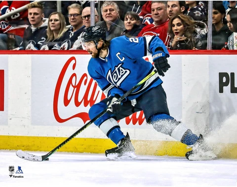 Blake Wheeler Winnipeg Jets Unsigned Blue Alternate Jersey Skating 11x14 Photo Cover