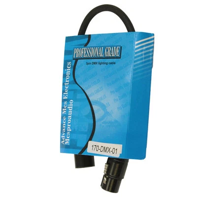 1 Foot ft 3Pin Male To Female XLR Cable for DMX 512 Light Lighting Data Transfer - Image 1 of 3
