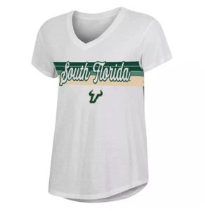 NCAA South Florida Bulls Women's V-Neck T-Shirt M 8/10 Pit to Pit 20.5" - Picture 1 of 4