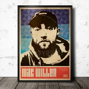 Póster de arte hip hop de Mac Miller música rap de Kendrick Lamarr - Imagen 1 de 1