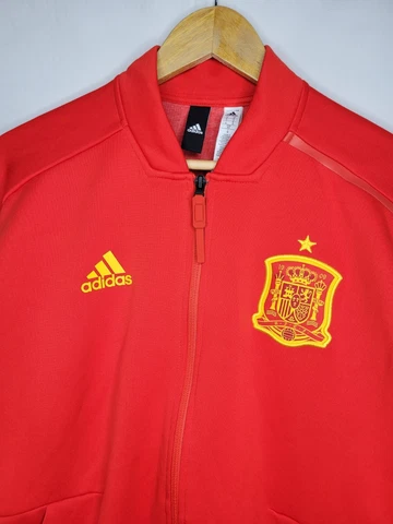 Adidas Spain Soccer Track Jacket Men's Size Small Espana Red National Tea Cover
