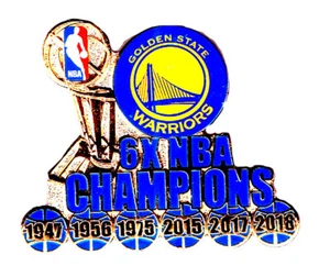 PIN 6XCHAMPIONS 2018 ASOCIACIÓN NACIONAL DE BALONCESTO GOLDEN STATE WARRIORS - Imagen 1 de 1