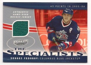 Sergei Fedorov 06-07 Upper Deck Power Play The Specialists Game Jersey