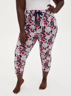 Pantalones para dormir tórridos legging floral calavera nuevos con etiquetas nuevos 00X Foto 1 de 4