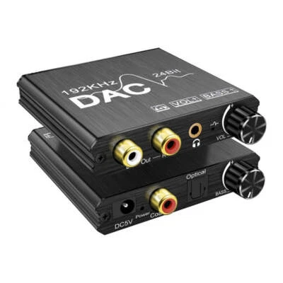 Digital zu Analog Audio Wandler Stereo Extraktor DAC Verstärker Optisch SPDIF 1 - Bild 1 von 4