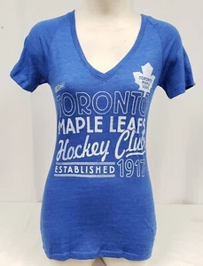 Brand New CCM Women's NHL Toronto Maple Leafs Short Sleeve Shirt - Picture 1 of 3