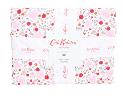 Juego de edredón y farsa de algodón con corazones florales tamaño doble Cath Kidson London Foto 1 de 4